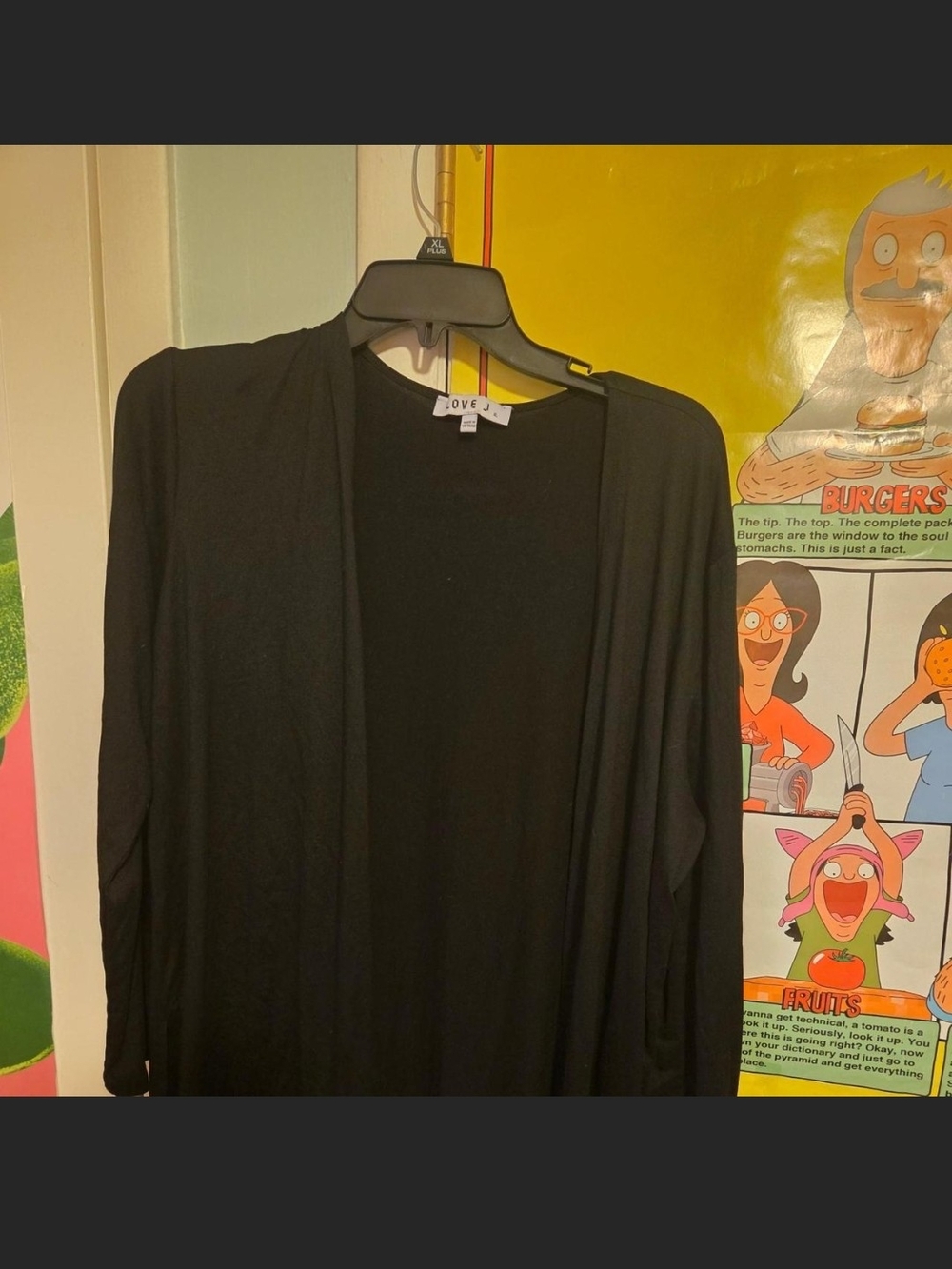 love J Black Crewneck Top XL